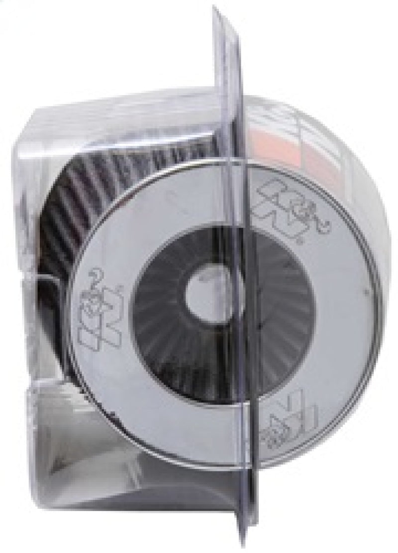 K&N Universal Filter Chrome Round Tapered White - 4in Flange ID x 1.125in Flange Length x 5.5in H-thumbmail-8