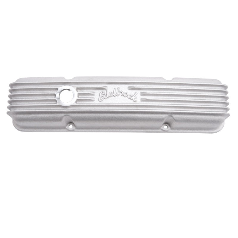 Edelbrock Valve Cover Classic Series Chevrolet 1959-1986 262-400 CI V8 w/ Breather Holes Satin-thumbmail-4