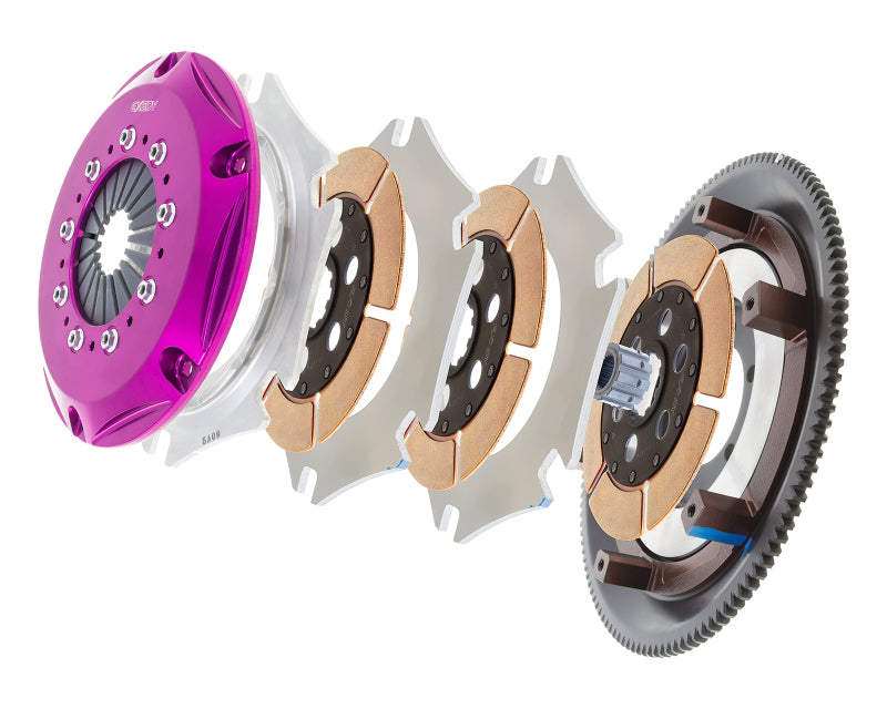 Exedy 1986-1989 Mazda RX-7 R2 Hyper Triple Cerametallic Clutch Rigid Disc Push Type Cover-thumbmail-3