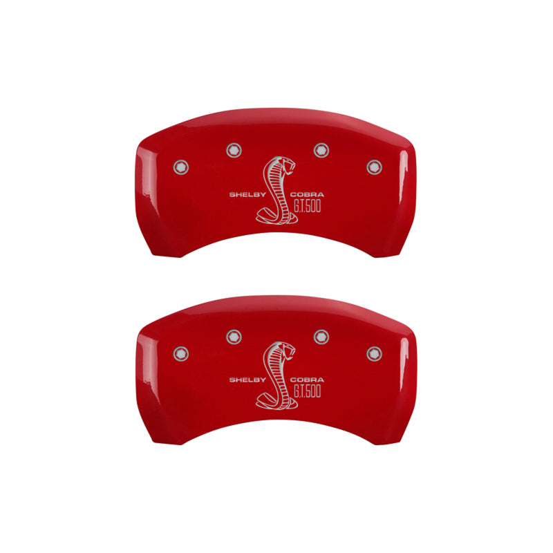 MGP Rear set 2 Caliper Covers Engraved Rear Snake Red finish silver ch-thumbmail-2