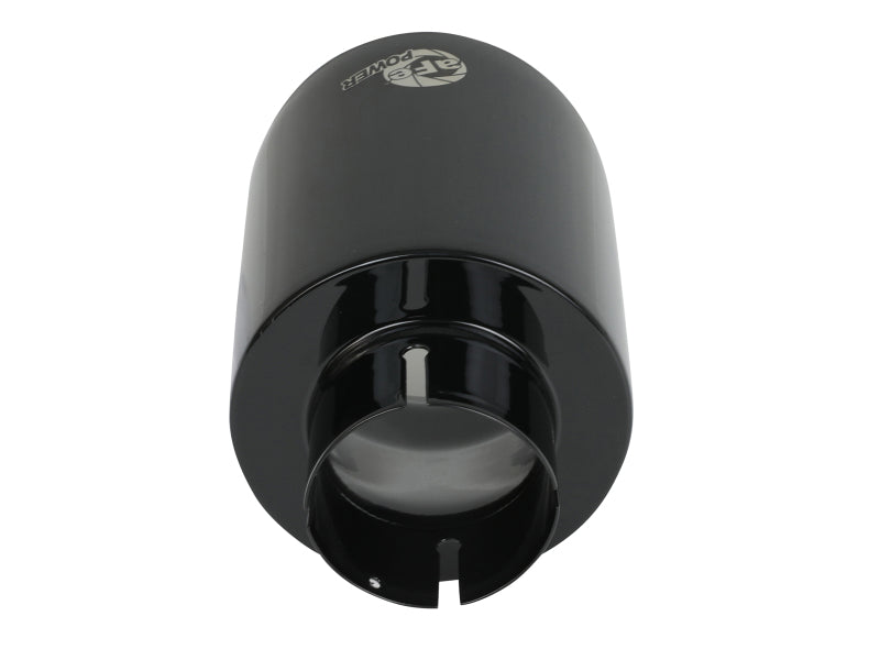 aFe Takeda 409 SS Clamp-On Exhaust Tip 2.5in. Inlet / 4.5in. Outlet / 7in. L - Black-thumbmail-4