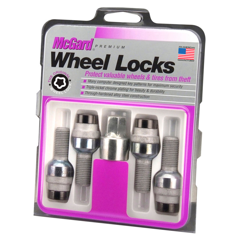 McGard Wheel Lock Bolt Set - 4pk. (Radius Seat) M14X1.5 / 17mm Hex / 28.2mm Shank Length - Black-thumbmail-7