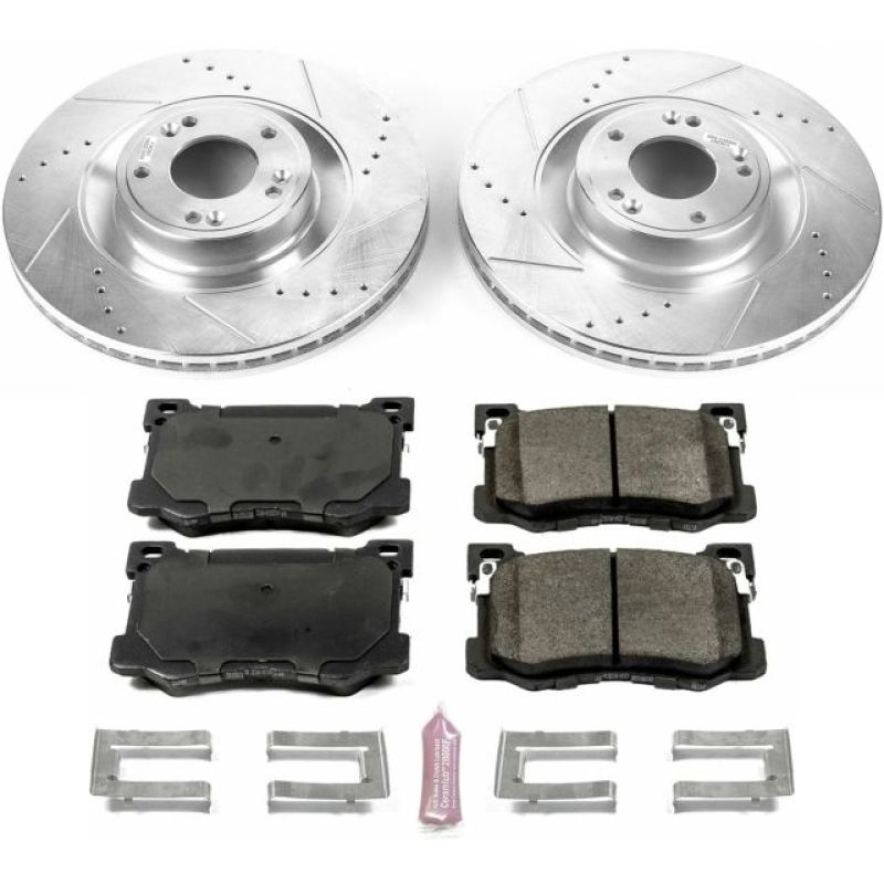 Power Stop 15-16 Hyundai Genesis Front Z23 Evolution Sport Brake Kit-thumbmail-1