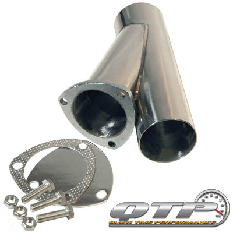 QTP 3in Weld-On QTEC Exhaust Cutout Y-Pipe-thumbmail-3