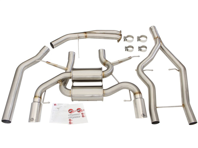 aFe MACHForce XP SS-304 Polish Tip 3.0in-2.5in Dia Cat Back Exhaust 11-13 BMW 335i (E90/E92) 3.0L-thumbmail-3