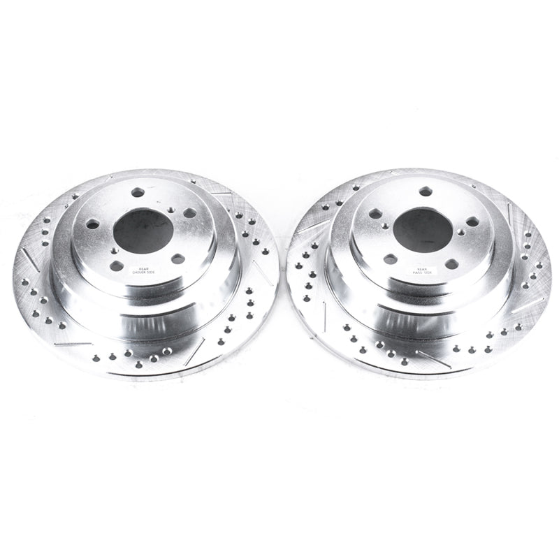 Power Stop 05-06 Saab 9-2X Rear Evolution Drilled & Slotted Rotors - Pair-thumbmail-1