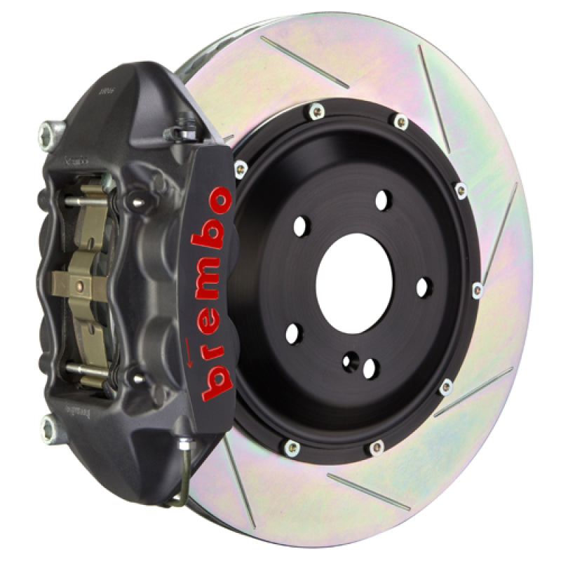Brembo 91-94 Turbo/3.6 Turbo Rear GTS BBK 4 Piston Cast 345x28 2pc Rotor Slotted Type1-Black HA-thumbmail-1