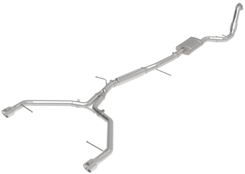 aFe 17-19 Audi A4 (B9) MACH Force-Xp 3in to 2.5in 304 SS Cat-Back Exhaust System-Dual Polished Tips-thumbmail-4