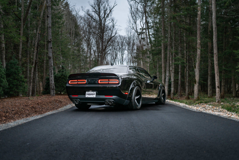 MBRP 17-Up Dodge Challenger 5.7L/6.2L/6.4L Carbon Fiber Quad Tip T304 Catback Exhaust-thumbmail-4
