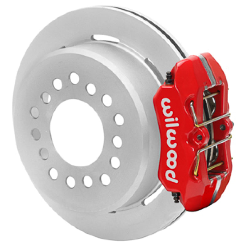 Wilwood Chevy Monte Carlo Forged 4 Piston DynaPro Red Caliper HP32 VV Plain Rotor - 11.00x0.81-thumbmail-2