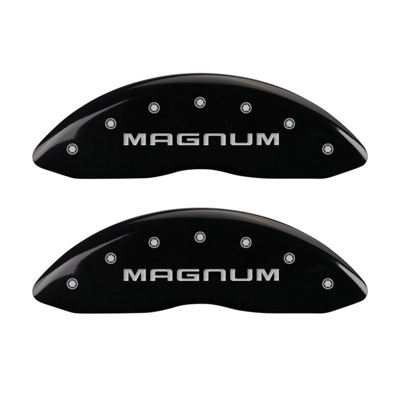 MGP 4 Caliper Covers Engraved Front & Rear Magnum Black finish silver ch-thumbmail-2