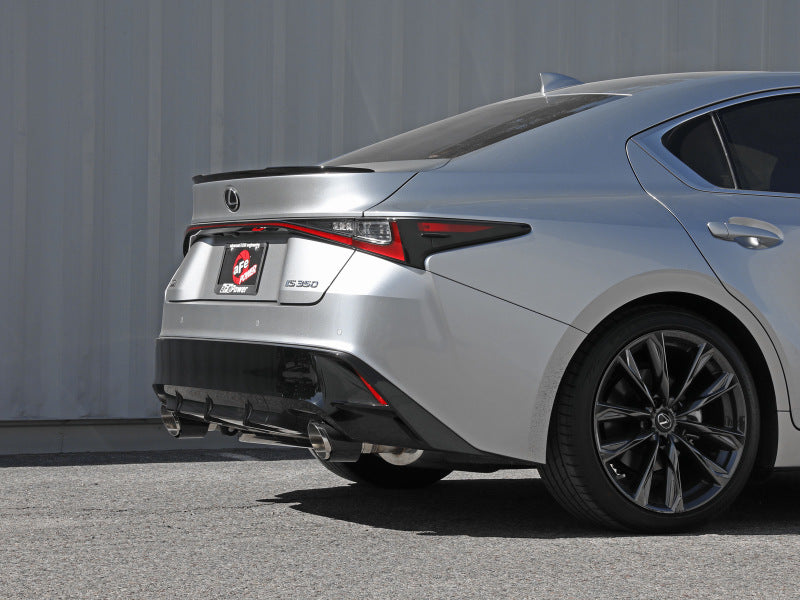 aFe Lexus IS350 14-22 V6-3.5L Takeda Axle-Back Exhaust System- Carbon Fiber Tip-thumbmail-2