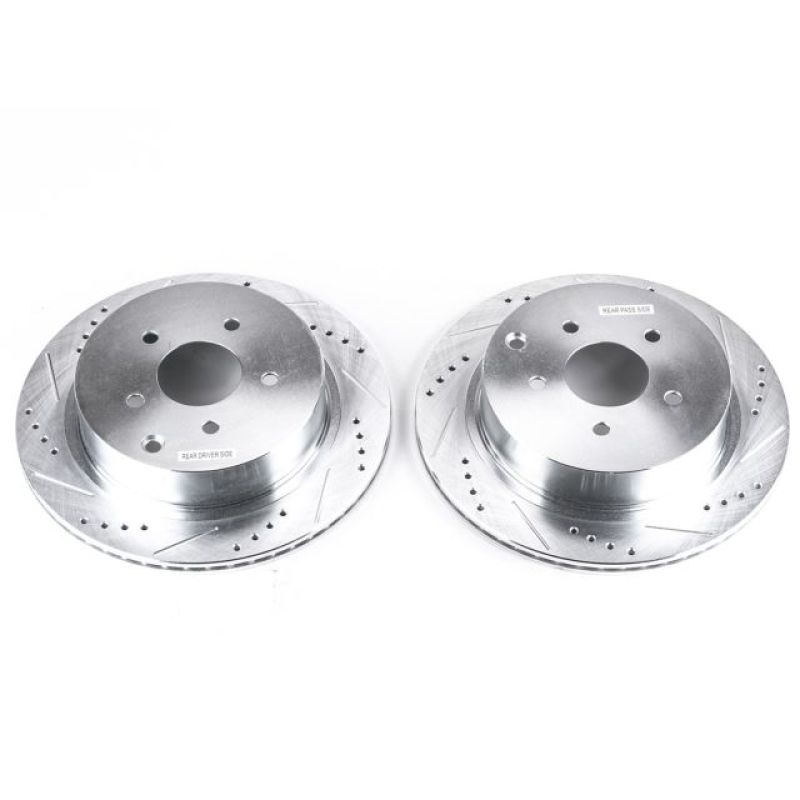Power Stop 03-12 Infiniti FX35 Rear Evolution Drilled & Slotted Rotors - Pair-thumbmail-1