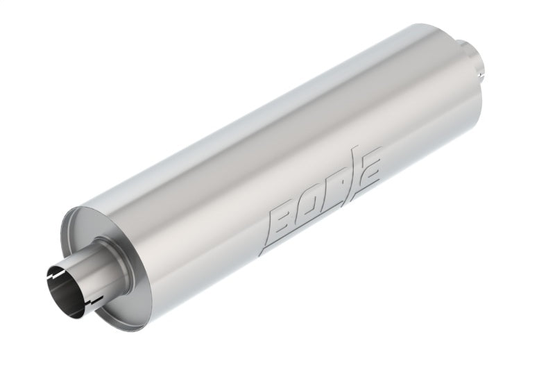Borla Heavy Duty (Truck) 2.75in Center-Center 24in x 6.75in Round (Notched) Specialty Muffler-thumbmail-1