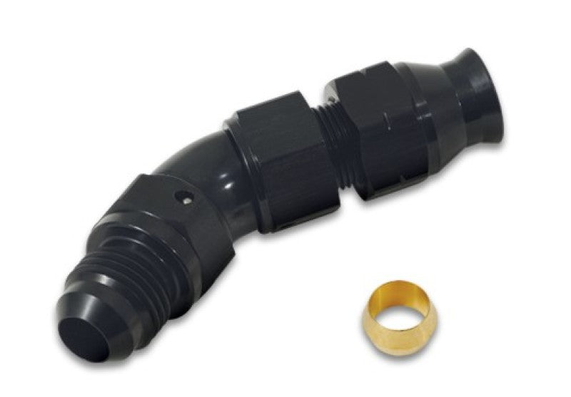 Vibrant 45 Degree 1/2in Tube to Male -8AN Flare Adapter w/ Olive Inserts-thumbmail-2