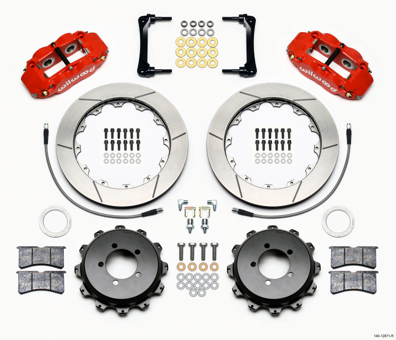 Wilwood Narrow Superlite 4R Rear Kit 12.88in Red 2012-Up Toyota / Scion FRS w/Lines-thumbmail-1