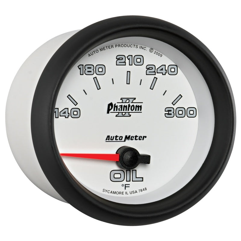 Autometer Phantom II 2 5/8in 140-300 Degree F Short Sweep Electronic Oil Temperature Gauge-thumbmail-4