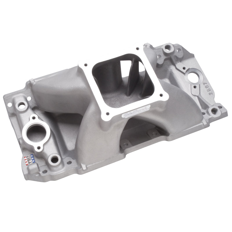 Edelbrock Manifold BBC Super Victor 632 Tall Deck Conventional Rect Port Heads-thumbmail-5