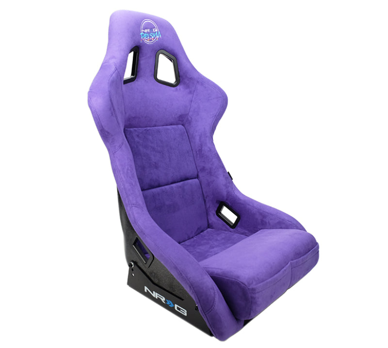 NRG FRP Bucket Seat PRISMA Edition W/ pearlized Back Purple Alcantara - Large-thumbmail-2