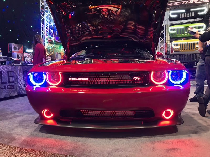 Oracle 08-14 Dodge Challenger Dynamic Surface Mount Headlight/Fog Light Halo Kit COMBO - ColorSHIFT-thumbmail-13