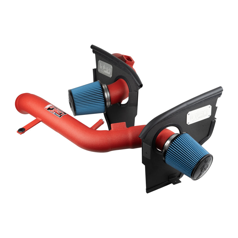 Injen 2015 M3/M4 3.0L Twin Turbo Wrinkle Red Short Ram 2pc. Intake System w/ MR Technology-thumbmail-1