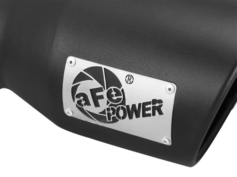 aFe Power Gas Exhaust Tip Black- 3 in In x 4.5 out X 9 in Long Bolt On (Black)-thumbmail-2