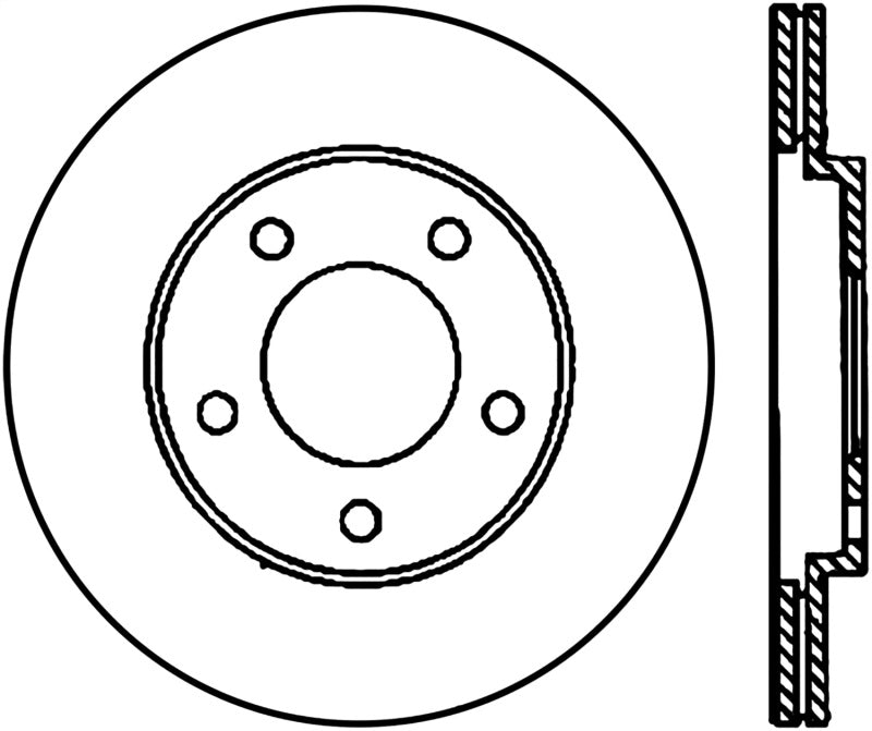 StopTech Power Slot 05-10 Mustang V6/4.0L / GT V8-4.6L Rear Right CRYO Rotor-thumbmail-1