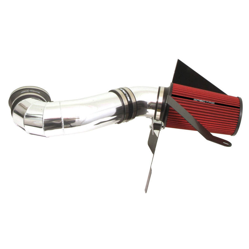 Spectre 05-09 Ford Mustang GT V8-4.6L F/I Air Intake Kit - Polished w/Red Filter-thumbmail-1