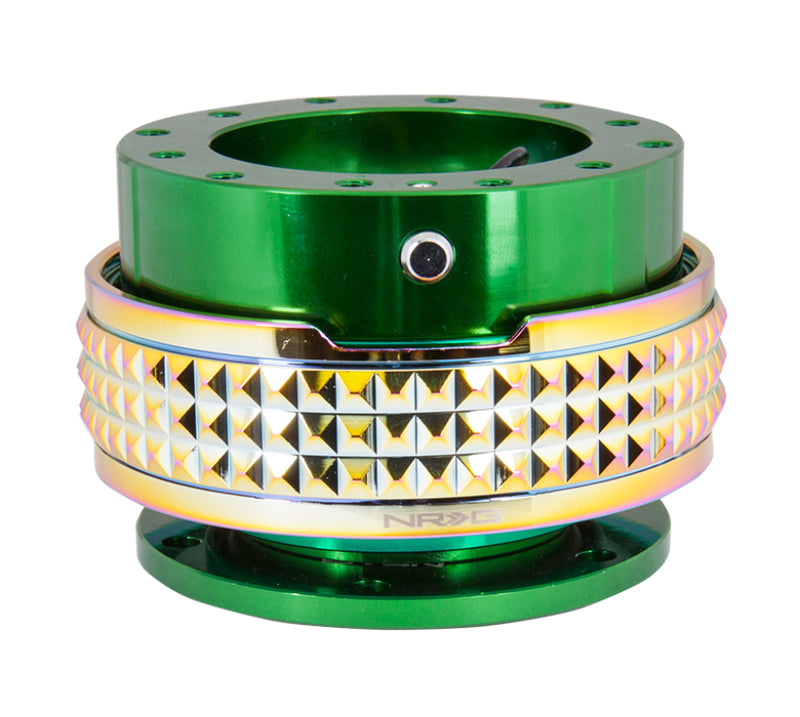 NRG Quick Release Kit - Pyramid Edition - Green Body / Neochrome Pyramid Ring-thumbmail-1