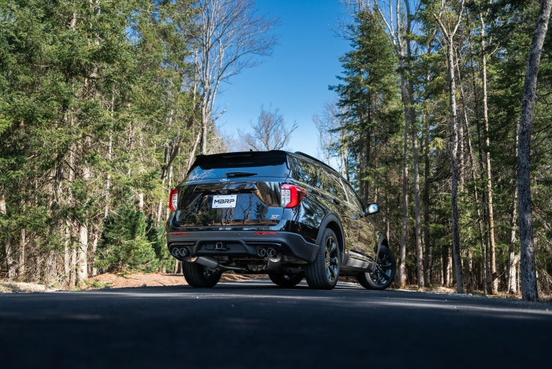 MBRP 20-21 Ford Explorer ST 3.0L Ecoboost SS 2.5in Dual Rear Exit w/ Carbon Fiber Quad Tips - T304-thumbmail-4