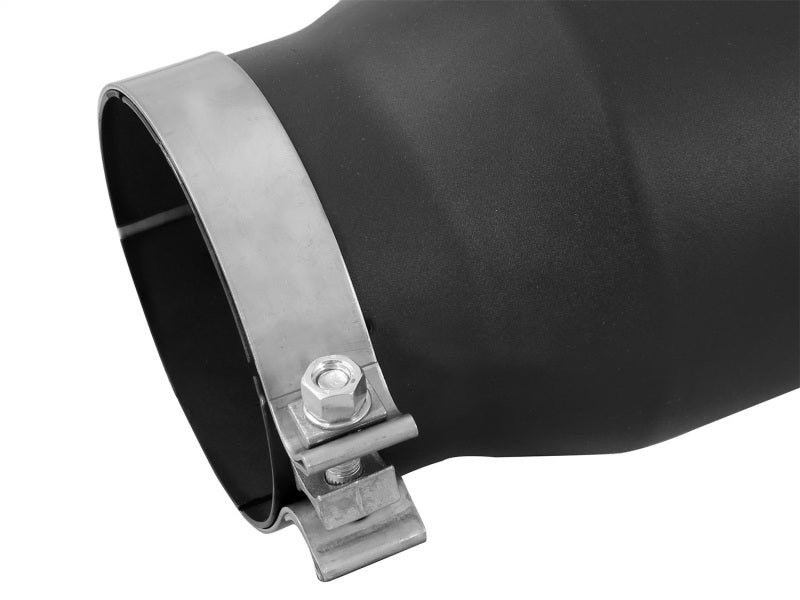 aFe POWER MACH Force-Xp 5in 304 Stainless Steel Exhaust Tip 5In x 7Out x15Lin Bolt-On Right-Blk-thumbmail-2