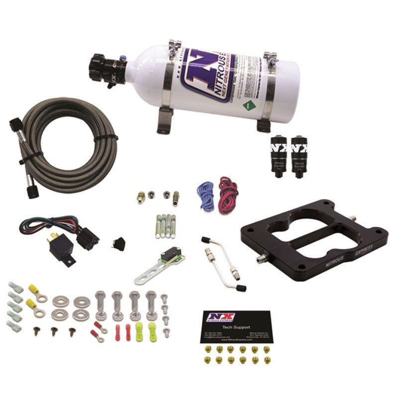 Nitrous Express Q-Jet/Holley Spread Bore Hitman Plus Nitrous Kit (50-200HP) w/5lb Bottle-thumbmail-1