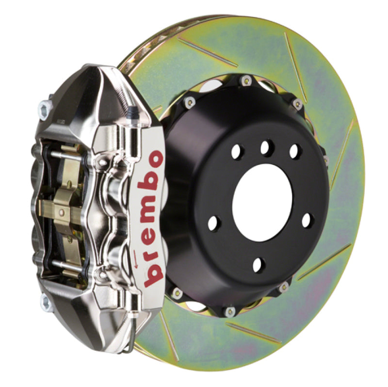 Brembo 10-16 E550 Sedan Rr GTR BBK 4Pis Billet 345x28 2pc Rotor Slotted Type1-Nickel-thumbmail-1