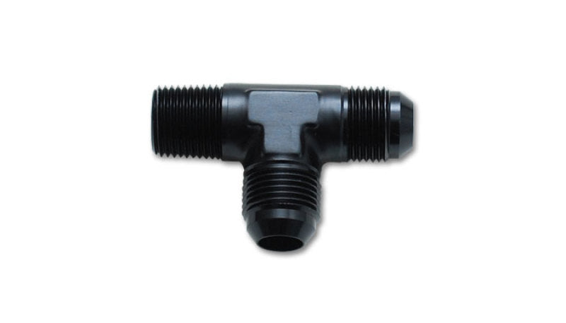 Vibrant -6AN x 1/4in NPT Flare to Pipe On Run Tee Adapter Fitting - Aluminum-thumbmail-2