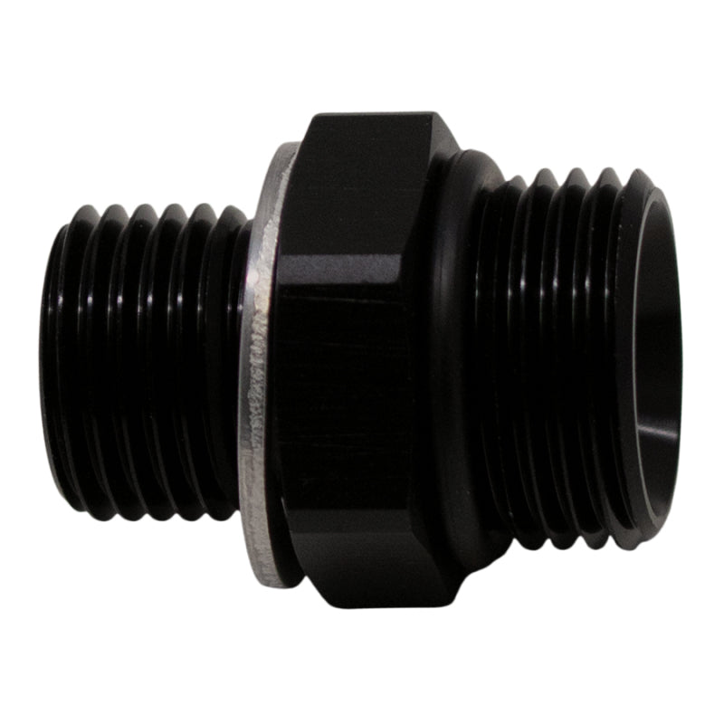 DeatschWerks 8AN ORB Male to M16 X 1.5 Metric Male (Incl O-Ring and Washer) - Anodized Matte Black-thumbmail-2