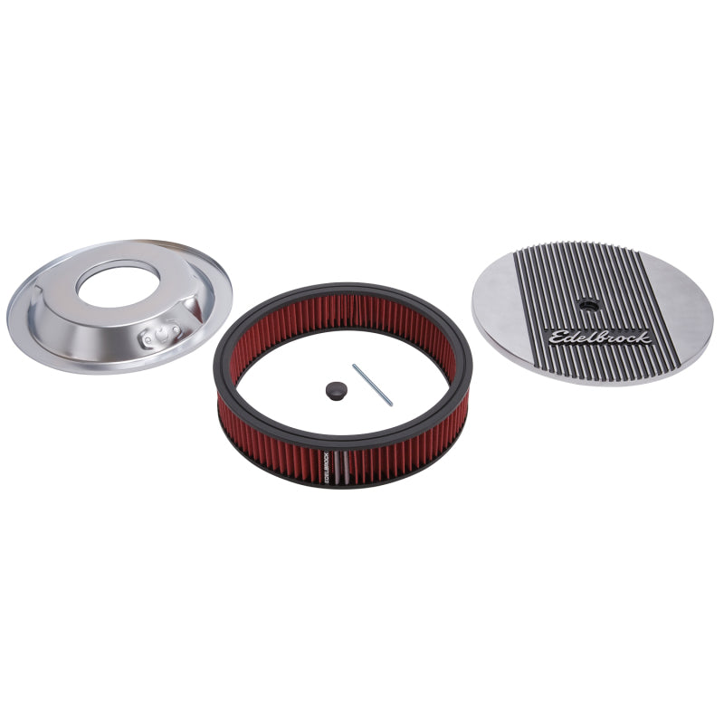 Edelbrock Air Cleaner Elite II 14In Diameter w/ 3In Element Standard Height Polished-thumbmail-5