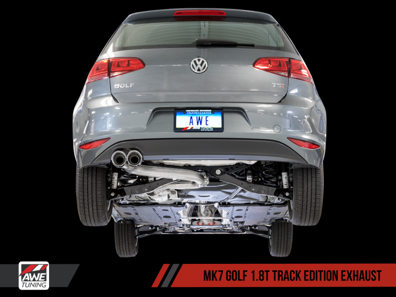 AWE Tuning VW MK7 Golf 1.8T Track Edition Exhaust w/Chrome Silver Tips (90mm)-thumbmail-6
