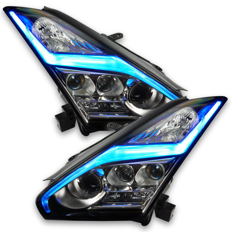 Oracle 15-21 Nissan GT-R RGB+W Lightning Bolt Headlight DRL Upgrade Kit ColorSHIFT w/ BC1 Controller-thumbmail-8