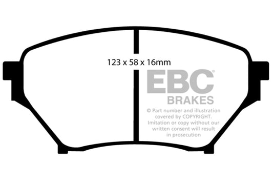 EBC 01-03 Mazda Miata MX5 1.8 (Sports Suspension) Ultimax2 Front Brake Pads