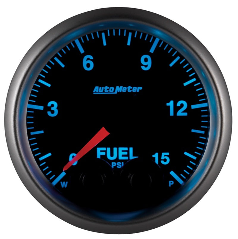 AutoMeter Gauge Fuel Press 2-1/16in. 15PSI Stepper Motor W/Peak & Warn Elite-thumbmail-4