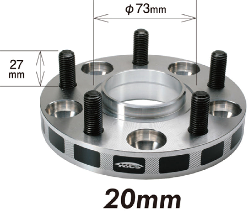 Project Kics 12x1.25 Hub 56mm 5-100 Wide Tread Spacers - 20mm-thumbmail-1