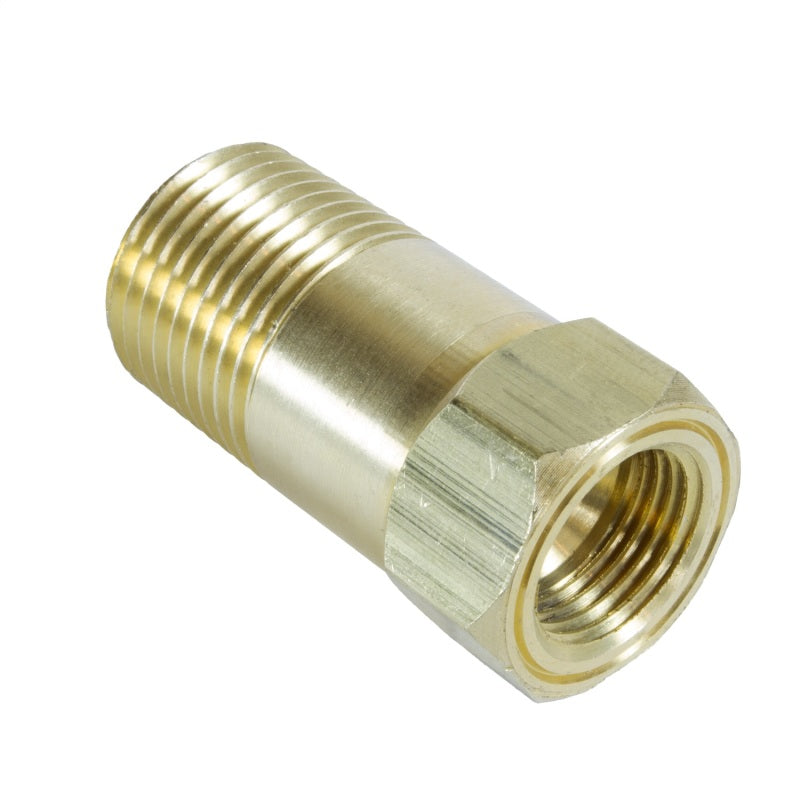 Autometer Adapter Fitting 1/2 NPT Brass Male Extension for Mechanical Gauge-thumbmail-1