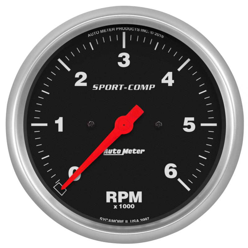 AutoMeter Sport-Comp 5in. 0-6K RPM In-Dash Tachometer Gauge-thumbmail-1