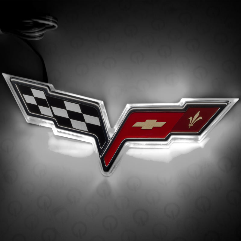 Oracle Chevrolet Corvette C6 Illuminated Emblem - White-thumbmail-5