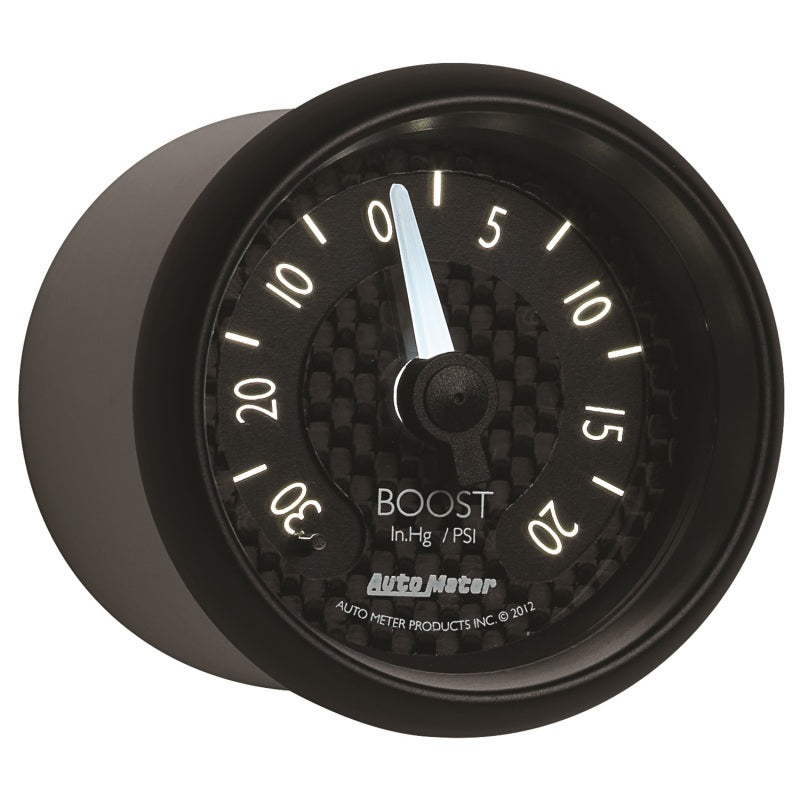 Autometer GT Series 52mm Mechanicl 30 In Hg/20 psi Vacuum/Boost Gauge-thumbmail-4