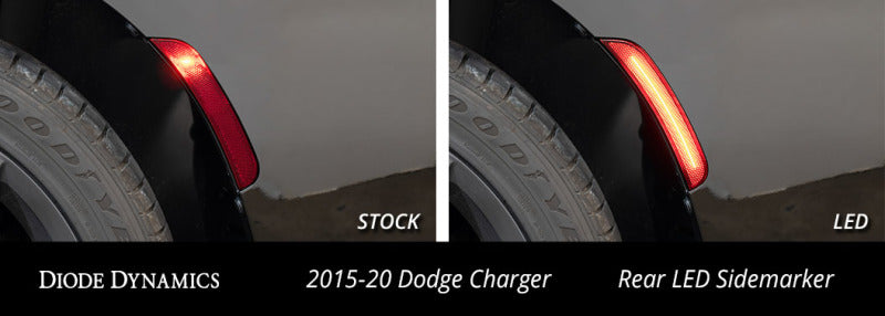 Diode Dynamics 15-21 Dodge Charger LED Sidemarkers - Amber Red (set)-thumbmail-3