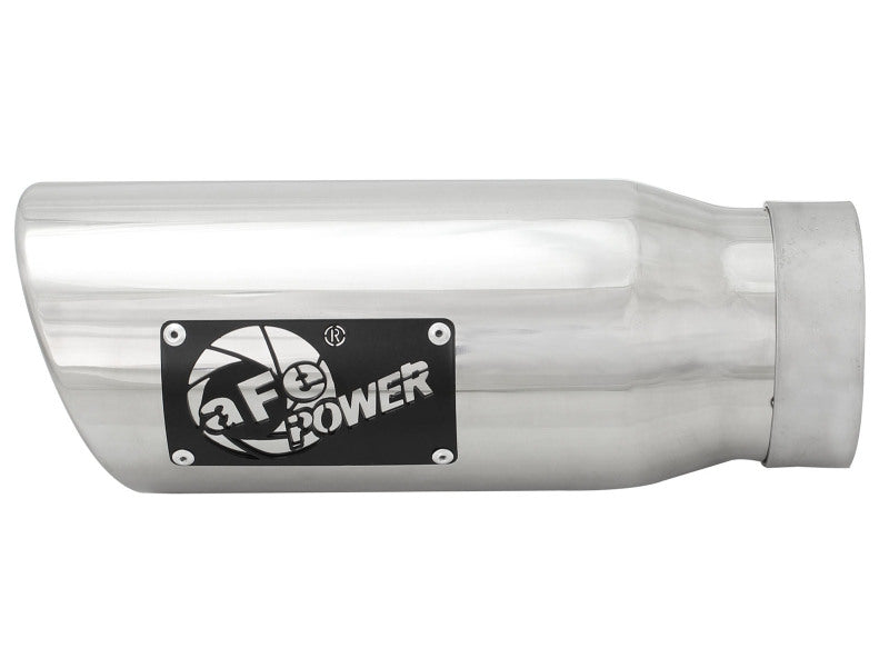 aFe MACHForce-XP 304 Stainless Steel Polished Exhaust Tip 3.5in x 4.5in Out x 12in L Clamp-On-thumbmail-3