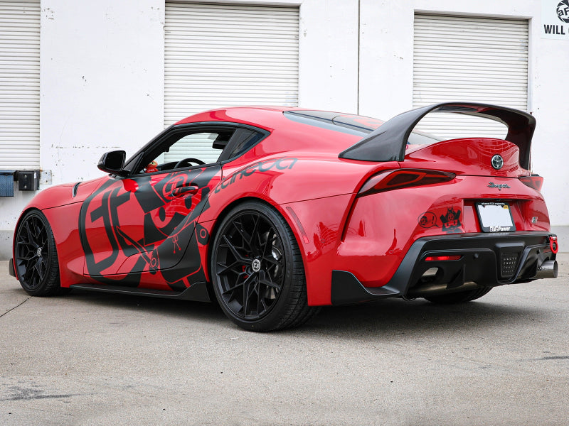 aFe POWER Takeda 2020 Toyota Supra L6-3.0L (t) 3.5in 304 SS CB Exhaust 4in Brushed Finish Tip-thumbmail-2