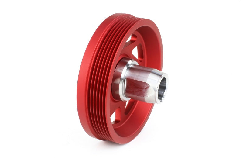 Perrin 19-21 Subaru WRX / 16-18 Forester Lightweight Crank Pulley (FA/FB Engines w/Large Hub) - Red-thumbmail-3
