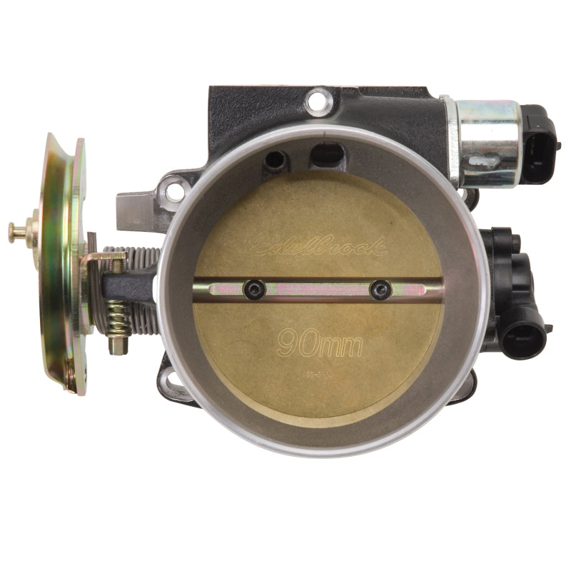 Edelbrock Throttle Body Victor Universal LS1 90mm Black Mini Texture Powder Coating-thumbmail-5